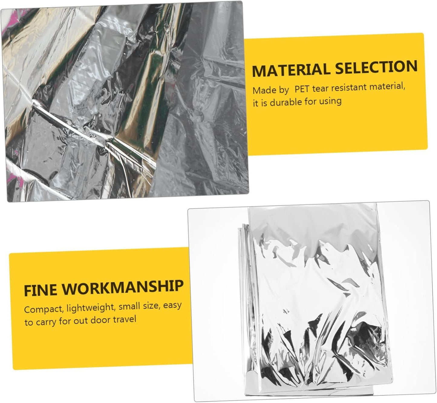 CORHAD 2pcs Disposable Emergency Shelter Tent Portable Camping Sos Survival Tent for Outdoor Use Windproof