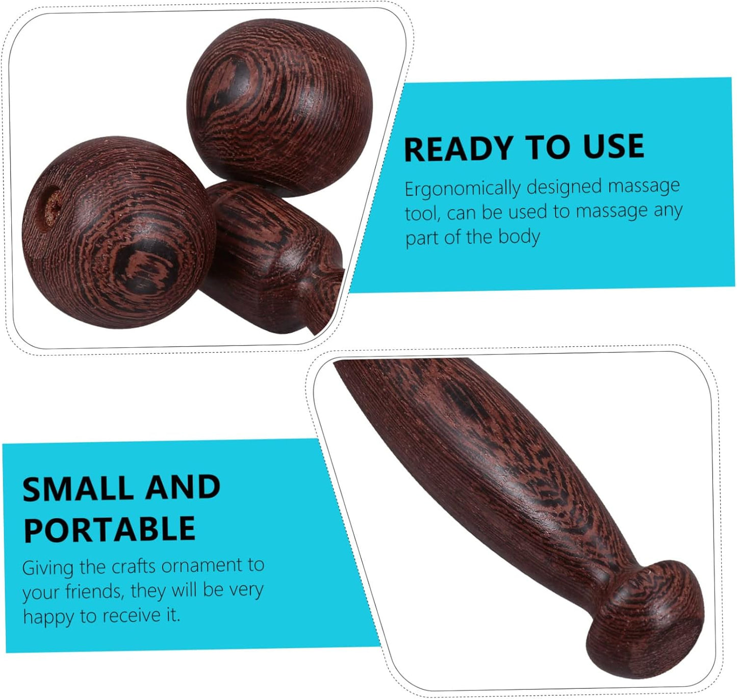 BCOATH Elegant Wooden Face Massager Portable for Body Face Arms Legs Aging Skin Tightening Tool