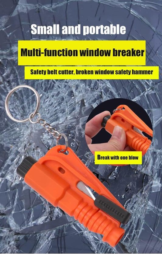 Taicols 6Pcs Car Window Breaker Keychain Window Breaker Seatbelt Cutter,6 Colors Car Escape Rescue Tool Keychain Glass Breaker Seatbelt Cutter Rescue Tool Glass Safety Tool Window Broken 3 in 1