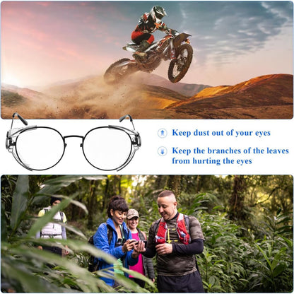 2 Pairs Eye Glasses Side Shields for Glasses Safety, Slip on Side Shield Clear Eye Glasses PC Side Shield Eye Glasses Side Protection