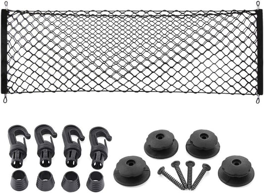 AndyGo Rear Cargo Trunk Storage Organizer Net for Car Plus mounting Points