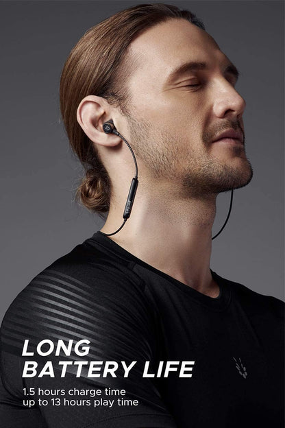 SoundPEATS Q30 HD+ Bluetooth Headphones in-Ear Stereo Wireless 5.2 Magnetic Earphones IPX5 Sweatproof Earbuds with Mic for Sports, Immersive Bass, 10mm Drivers, aptX-HD, 12 Hours Playtime, Type C