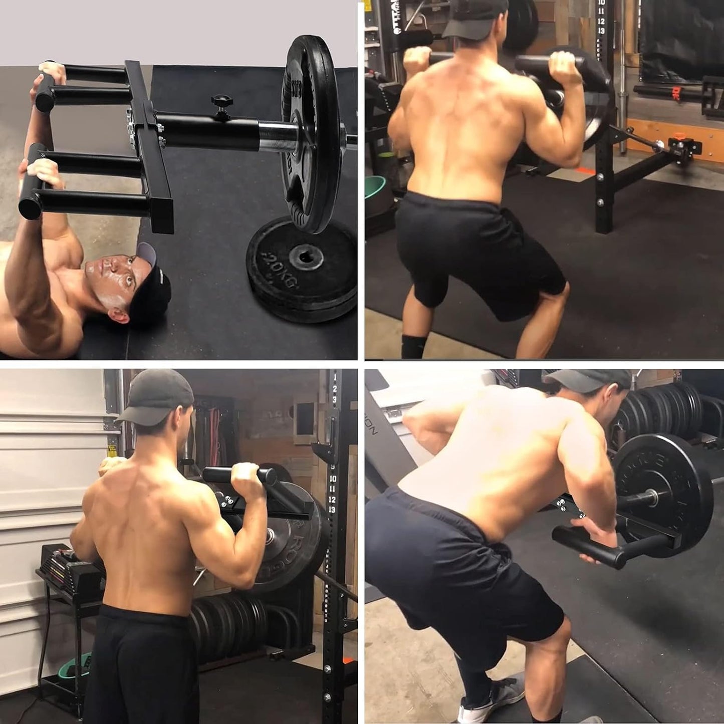 BRTGYM Viking Press Landmine Handle Attachment,for 2 inch Olympic Barbell, Heavy Iron Made Home Gym Equipment for Deadlift Squat Row Press Workout