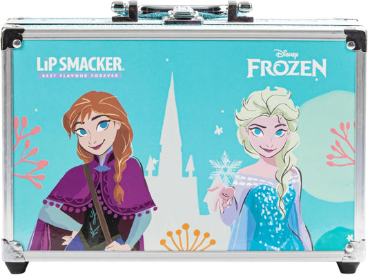 Lip Smacker Frozen Traincase 40+ Pieces Make-up Case for Face, Lips and Nails with Beauty Accessories for Hair and Makeup Included