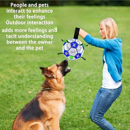 Ghjkldha Dog Herding Toys, Dog Training Toy Soccer Ball 5.91x5.91 inches, Tug of War Entertainment, Durable Interactive Play, Small Medium Large Sizes, Ideal for Garden, Park, Beach