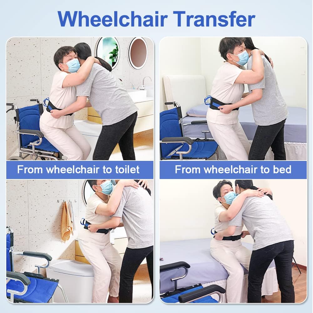 Gait Belts Transfer Belts for Seniors Physical Therapy with Handles Safety Gait Belt for Lifting Elderly Fall Prevention Devices Medical Walking Belt for Home Care, Patients Standing Assist