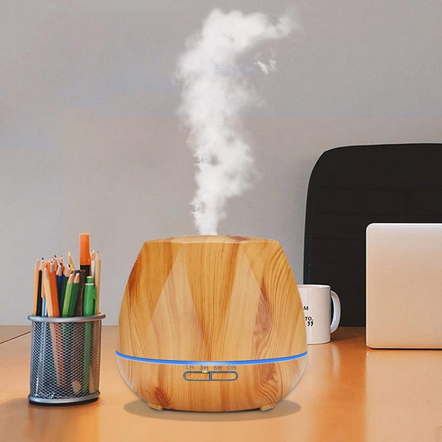 550Ml Large Aromatherapy Oil Diffuser Remote Control Ultrasonic Air Aroma Humidifier