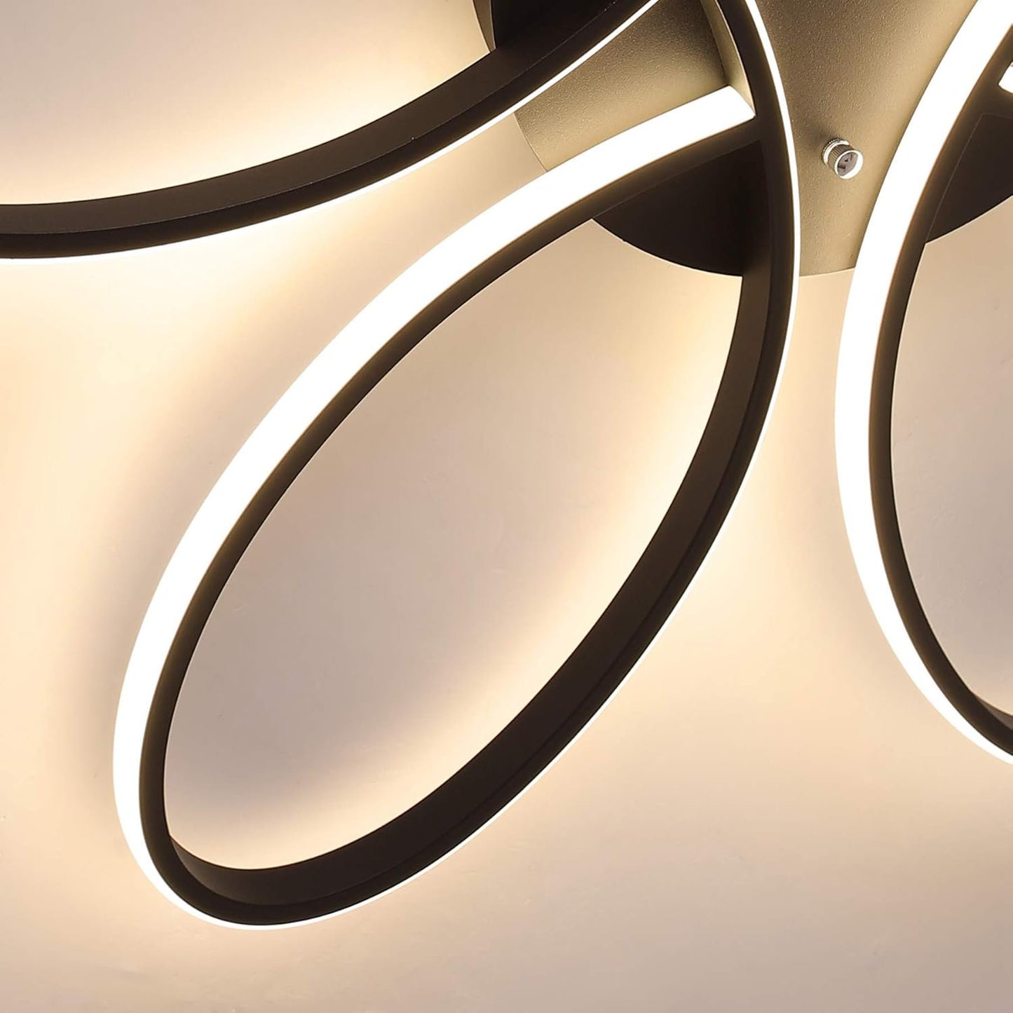 Modern LED Chandelier Lighting Ceiling Light Fixture Flush Mount Lamp for Living Room Bedroom Dining Room Study Room Kids Room Dimmable with Remote Control (Diameter 90CM)