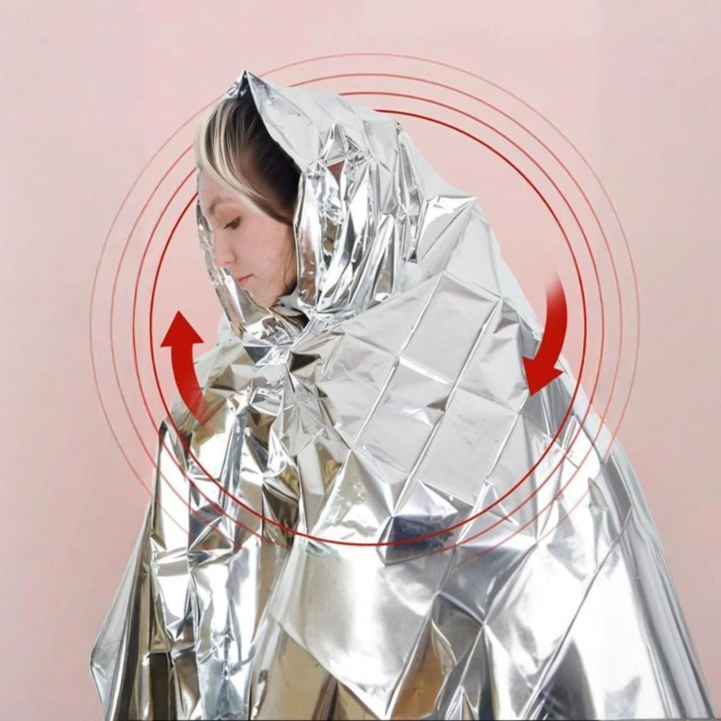 6 Pieces Highly Reflective Plant Growth Mylar Garden Greenhouse Covering Foil for First Aid Blankets, Grow Rooms, Camera Reflectors, Tents Outdoor Emergency (Gold, Silver)