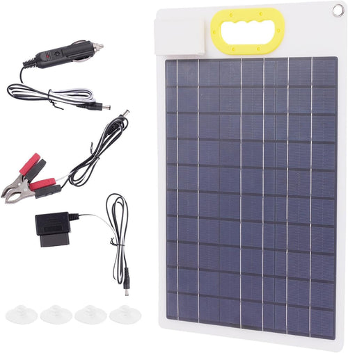 Solar Trickle Charger,30W Solar Panel Power Battery Charger - 12/24V Solar Panel Trickle Charging Kit, Solar Car Battery Charger Maintainer