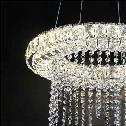 Chandelier Lampadario del soffitto, Lampada lampadario a LED, lampadario a LED dimmebili Crystal Smart Lighting Compatible con Sala da Pranzo Lampada da soggio Chandelier