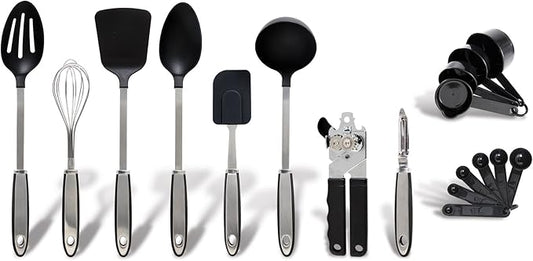 Gibson Home Eclectic 18 Piece Kitchen Tool/Gadget Combo Set, Silver
