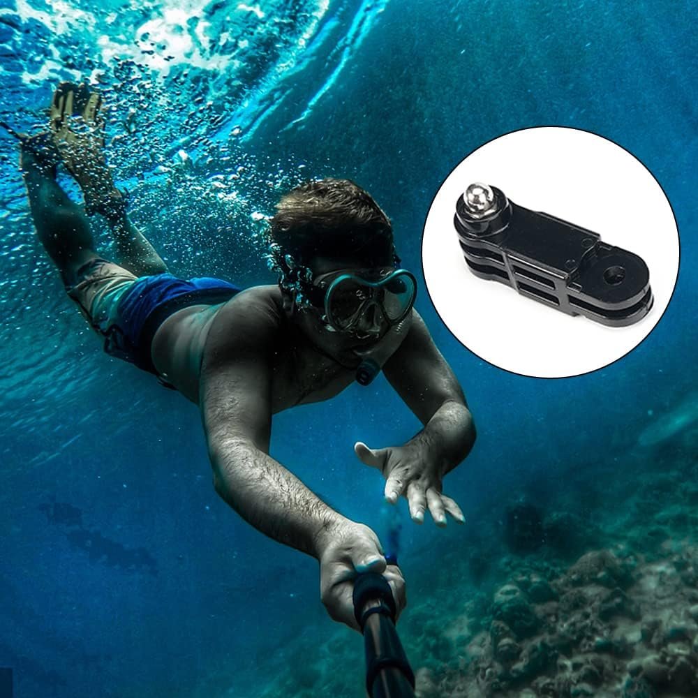 16 Pieces Adjustable Swivel Action Camera Accessories Attachment for GoPro Hero 10, 9, 8, 7, 6, 5, Xiaomi, Fusion, DJI OSMO, SJCAM, GoPro Pole Mount Motorcycle Helmet