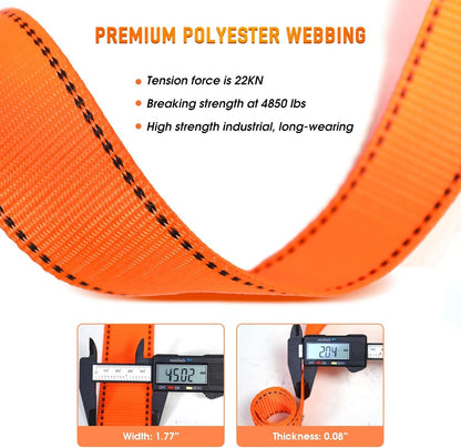 Safety Harness Fall Protection Kit with Shock Absorbing Lanyard, Roofing Work Harnesses Full Body Safety Harness for Construction (Orange)