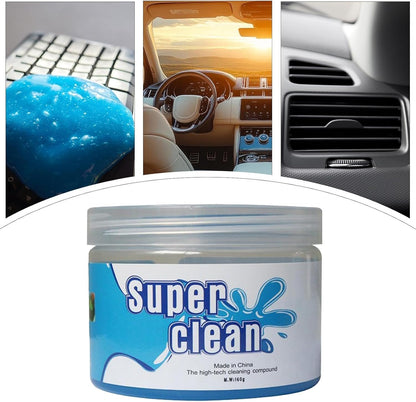 Gungtj Car Cleaning Gel, Automotive Detailing Tool, Reusable Interior Dust Remover, Easy-Clean Formula, Vents, Dashboard, Console, Steering Wheel, 160g