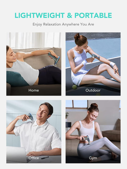 Massage Gun with Heat Professional Percussion Massage Gun Deep Tissue Handheld Muscle Massager for Athletes, Portable Massager for Post-Workout Pain Relief SKG F7