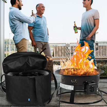 Firebowl Carry Bag, Portable Storage Case, 18.9x18.9in Diameter Fit, Two Way Separation Zipper, Authentic Camping Gear for Outdoor, Fire Bowl, Transport, Travel, Use Solution