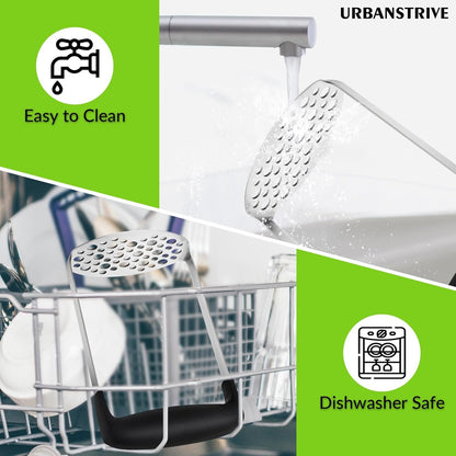 Urbanstrive Upgraded Smooth Mash Potato Masher Stainless Steel, Durable Mashed Potatoes Masher Kitchen Tool, Easy-to-Clean, Soft Non-slip Handle, Kitchen Utensils, Kitchen Gadgets, Black
