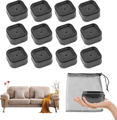 12 Pieces Furniture Riser Feet Furniture Riser Legs Furniture Risers 3.5cm Height Stackable Load Capacity Up to 5000 Lbs Suitable for Sofa, Bed and Table