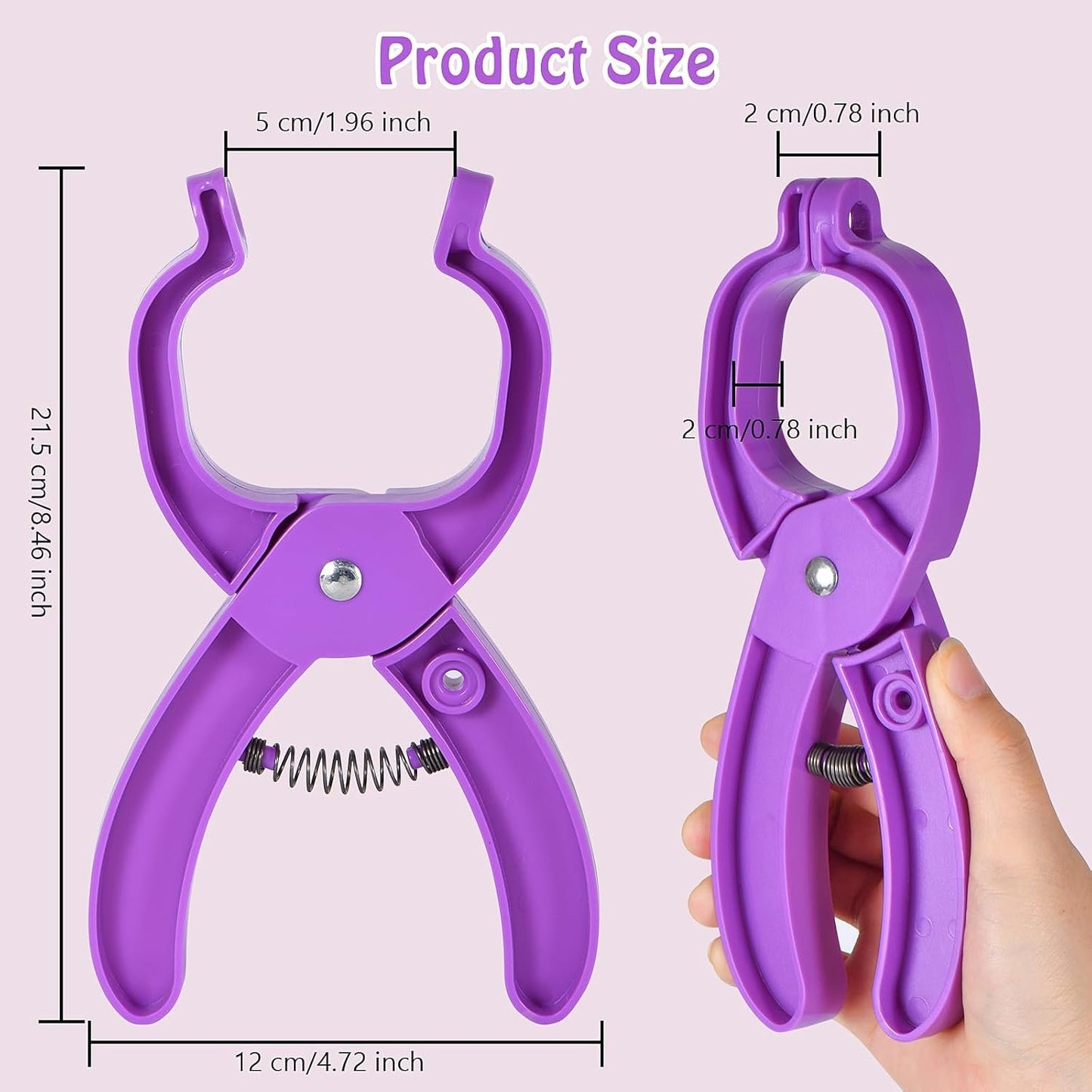 Safety Eye Tool for Crocheting, Safety Eye Auxiliary Tool for Attaching Eyes Safety Eyes Crochet Tools for Amigurumi Safety Eye Snapper Tool for 5-30mm Stuffed Animals Safety Eyes Doll Making Supplies
