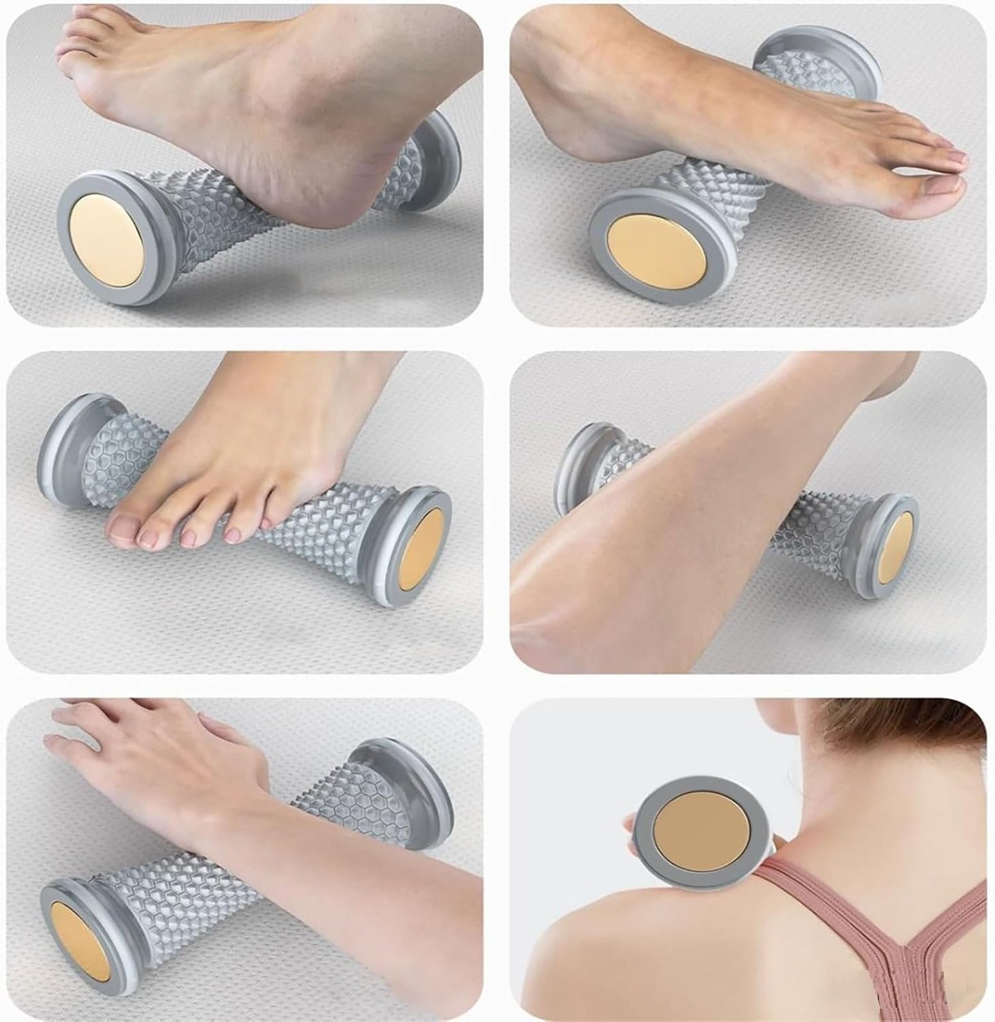 Portable Foot Massage Roller - Ultimate Relief for Plantar Fasciitis, Arch & Heel Pain. Deep Tissue Muscle Massage, Trigger Point Therapy. Includes Roller & Spiky Balls for All - Body Relaxation & Athletic Recovery