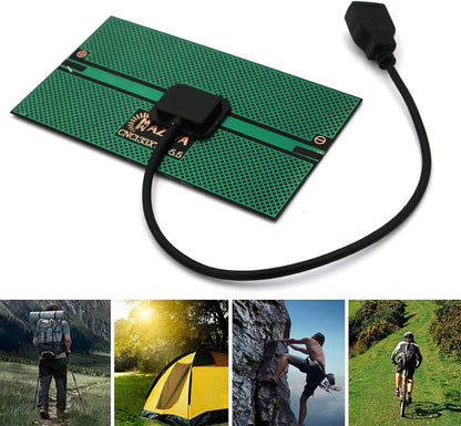 PUCHEN 300mA Portable Solar Phone Charger | 5.5V USB Solar Panel with 24% Efficiency | Waterproof & Lightweight | Compatible with Smartphones, Tablets & Small USB Devices