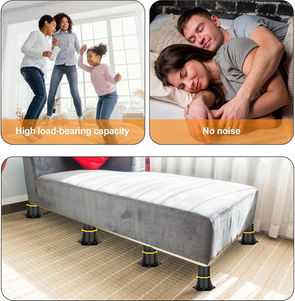 2 Pcs Adjustable Height Bed Support Legs 8.5-13 inch, Replacement Support Legs for Bed Frame/Center Slat,Bed Support Reinforcement Parts