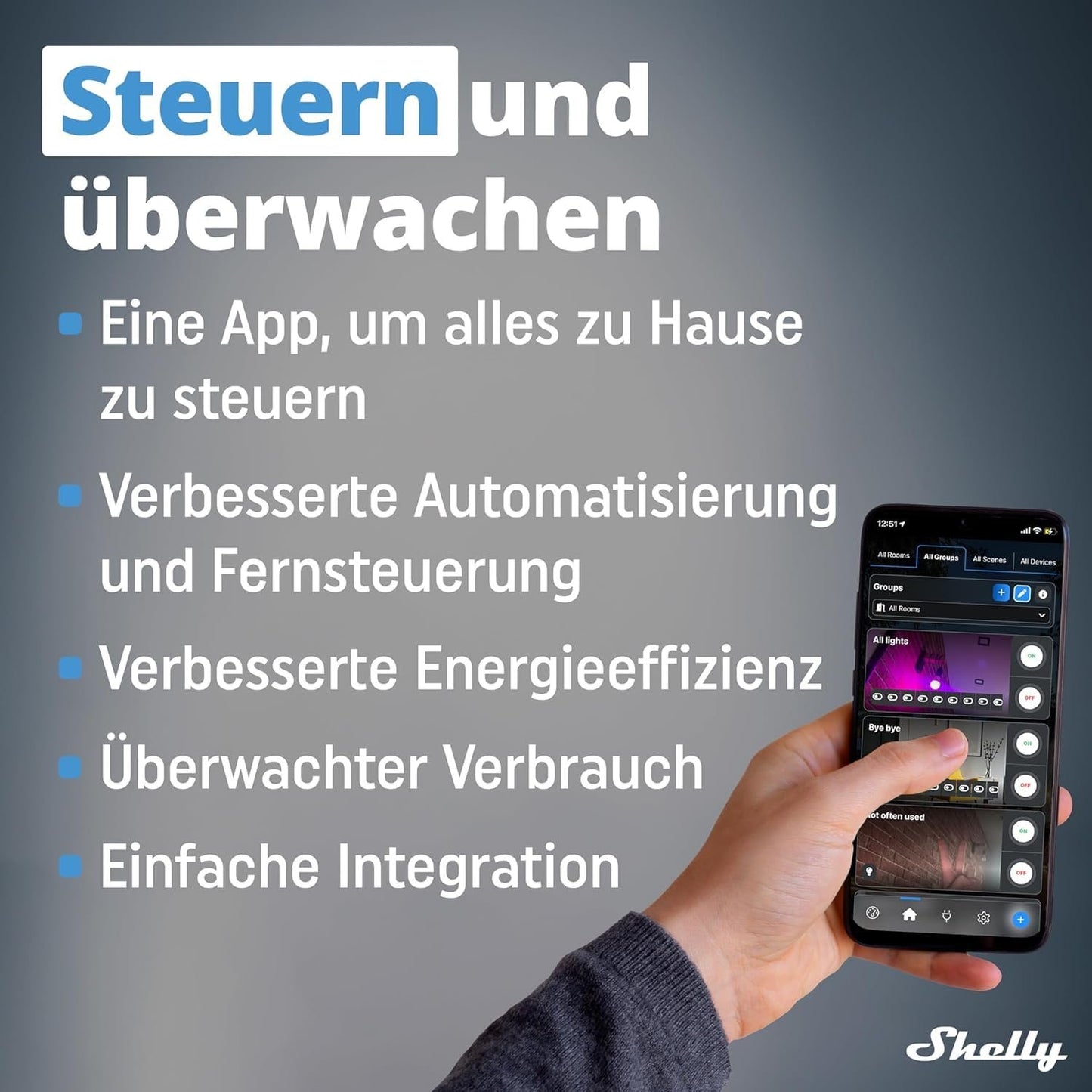 Shelly BLU Gateway | Pack of 2 | Bluetooth WiFi Gateway in a USB-A Dongle | Home Automation | Compatible with Alexa & Google Home | iOS Android App | Wireless [Energy Class B]