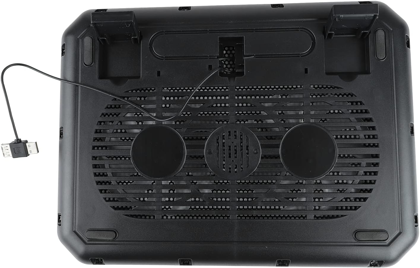 Cooling Pad, 7 Height-Adjustable Laptop Cooling Pad, Cooling Stand Cooler with Two Extremely Quiet Fans, Laptop Cooling Stand with LED Lights, USB Port, for Most (M10B)