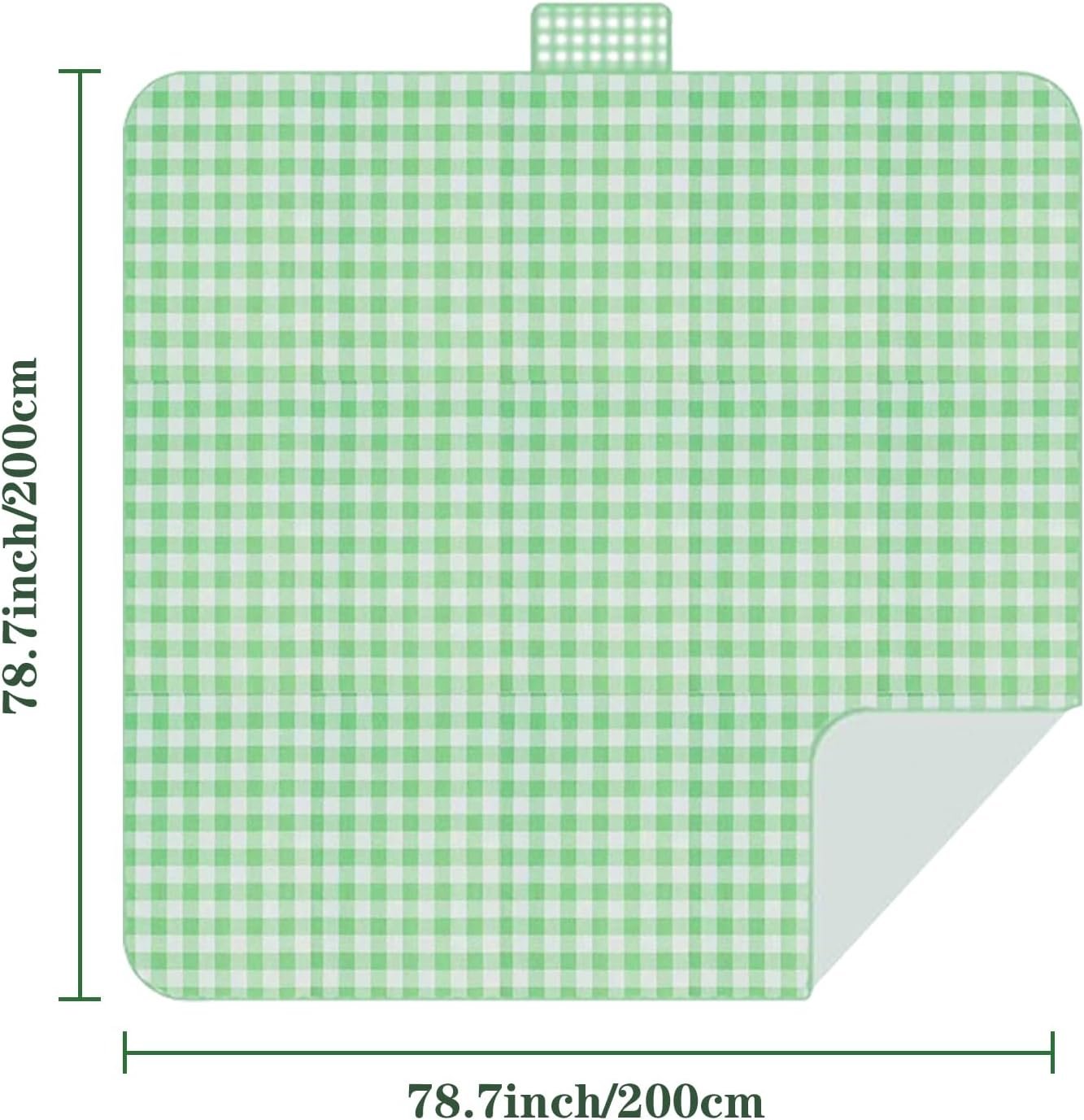 Dafape Picnic Blanket, Large Waterproof Sand-Proof Camping Beach Mat Lightweight Durable and Foldable Suitable for Outdoor Activities Grass Travel Hiking Mat (Green)