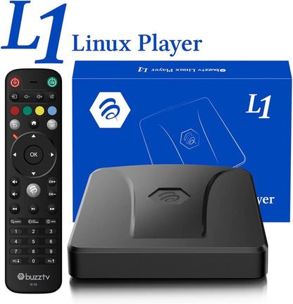 BuzzTV L1 4K UHD Linux OS 2GB / 8GB Dual Band Wireless TV Box