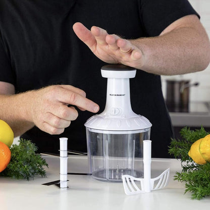 Kleva Sumo Vegetable Chopper Manual â€“ Hand-Powered Food Chopper, Dicer & Mincer | Quick Push Chopper Salad, Fruits, Veggie's, Onion, Garlic & More | Easy to Clean, Compact & BPA-Free Kitchen Tool