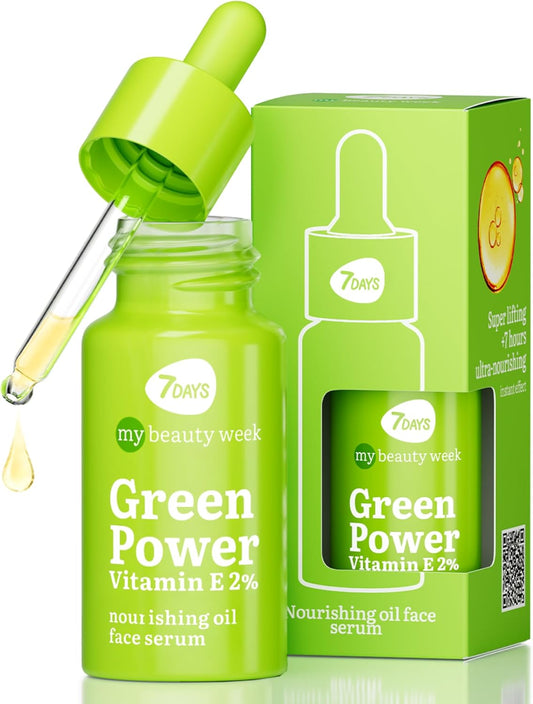 7DAYS - Vitamin E Facial Serum - Nourishing Serum with Avocado Oil and Peptides - Korean Anti-Aging Moisturizing Serum - Anti-Wrinkle Facial Serum for Mature and Dry Skin