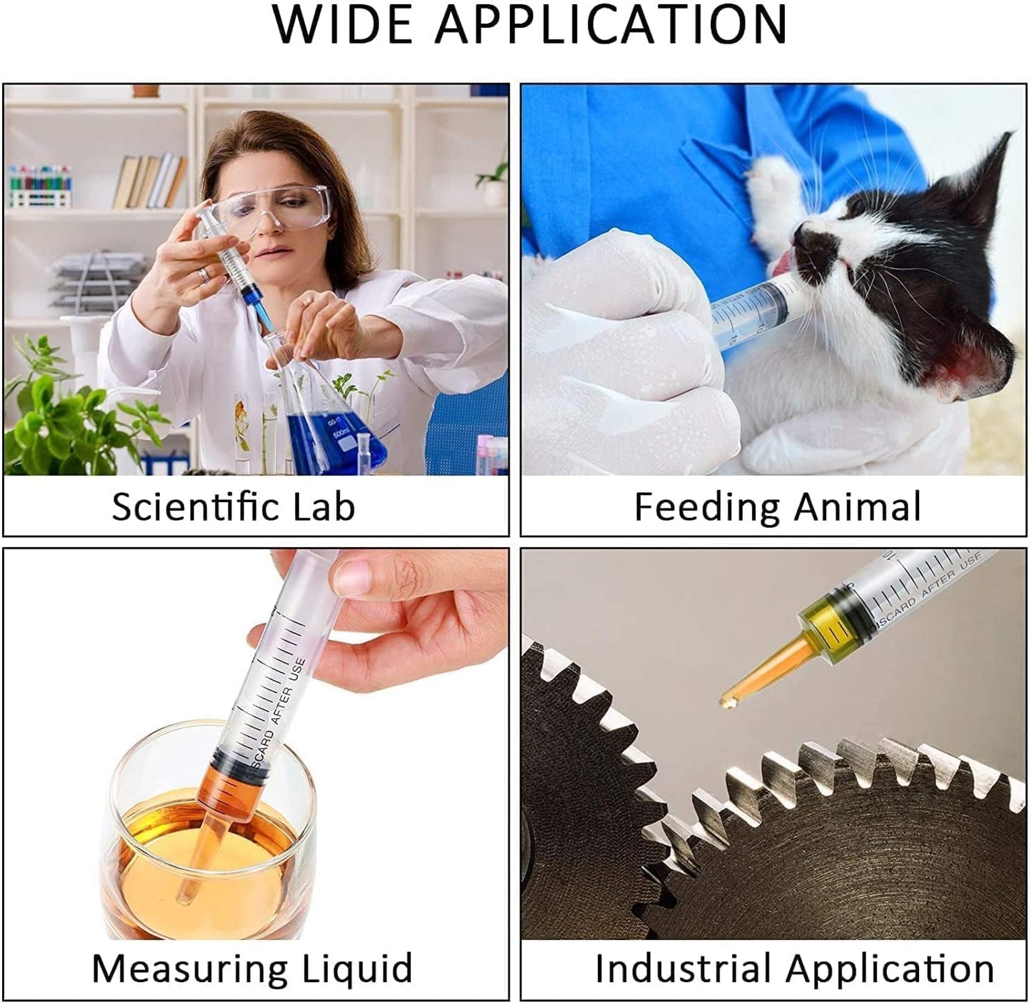 100ml syringe with 31.5 inch plastic tube for glue dispensing, scientific laboratory, watering, filtration, pet feeding(2 PCS)