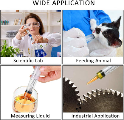 100ml syringe with 31.5 inch plastic tube for glue dispensing, scientific laboratory, watering, filtration, pet feeding(2 PCS)