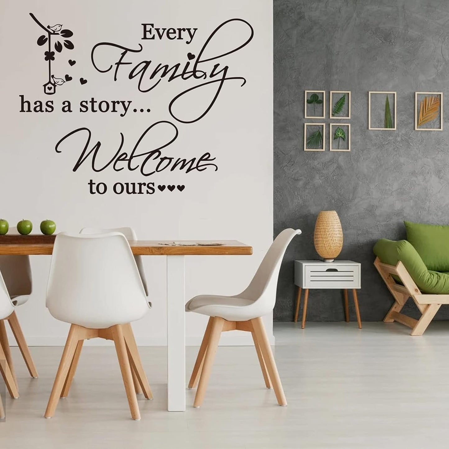 Family Wall Decor, Every Family Has a Story Welcome to Ours Quote Wall Stickers Home Decor Wallpaper, Removable Vinyl Wall Decal Art Mural for Living Room Bedroom