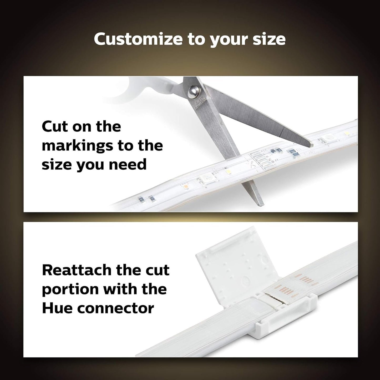 Philips Hue LightStrip Plus Dimmable LED Smart Light - Two Metre Base Kit (Compatible with Bluetooth)