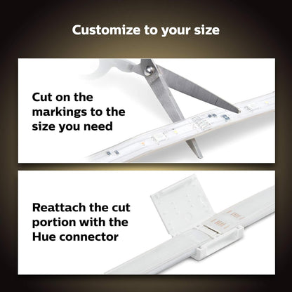 Philips Hue LightStrip Plus Dimmable LED Smart Light - Two Metre Base Kit (Compatible with Bluetooth)
