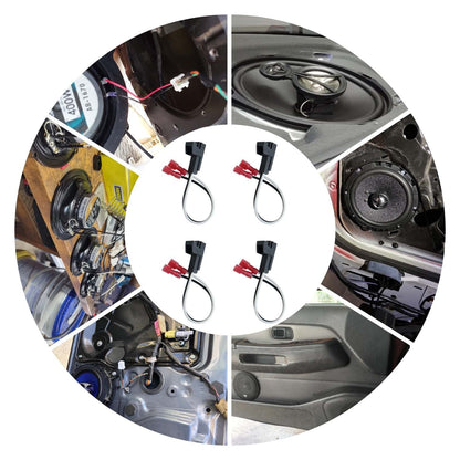 4 Pack Speaker Harness Replacement for GM Motors Buick Front Rear Door Speaker Wiring Harness Adapter 72-4568 - Door Speaker Replacement
