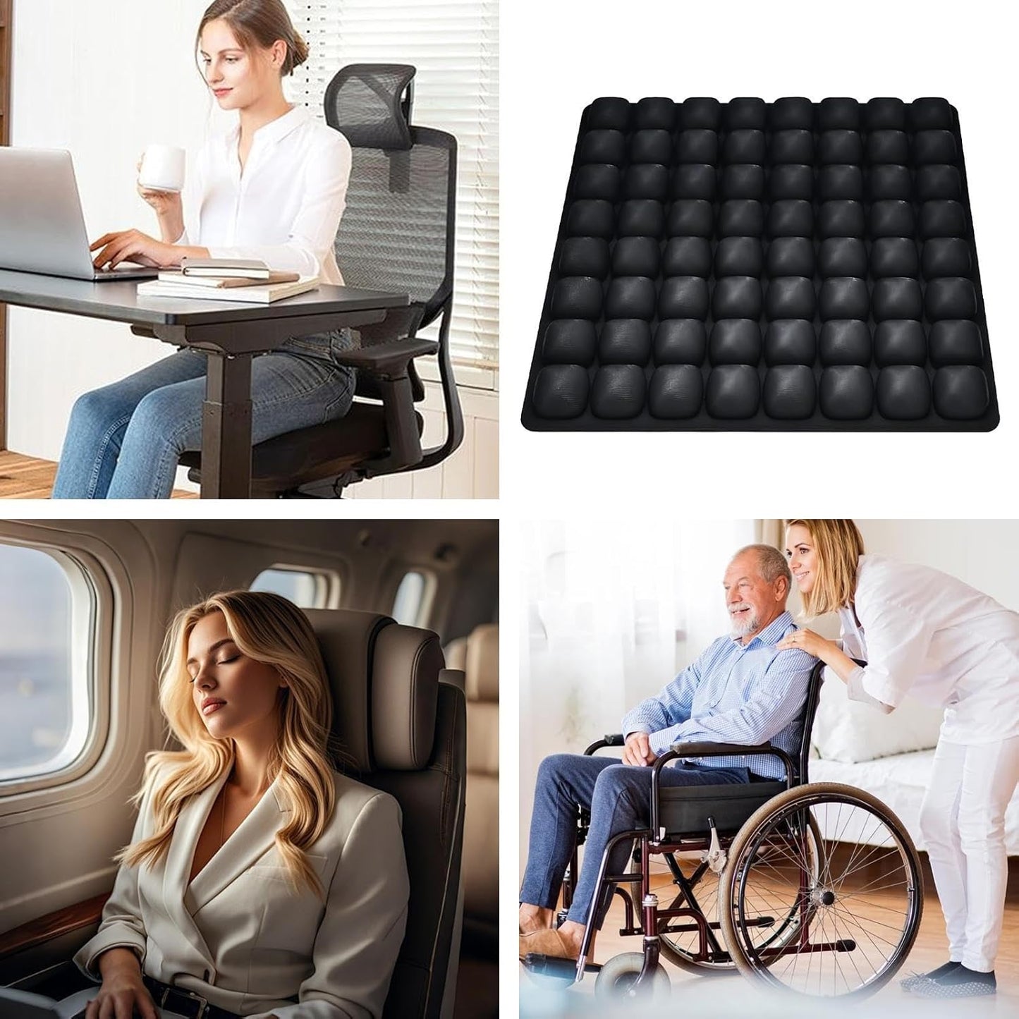 Airplane Cushion - Comfortable Sitting Pad | Foldable Comfort Seat Cushion for Driving, Camping, Travel, Airplane, Workplace, Couch