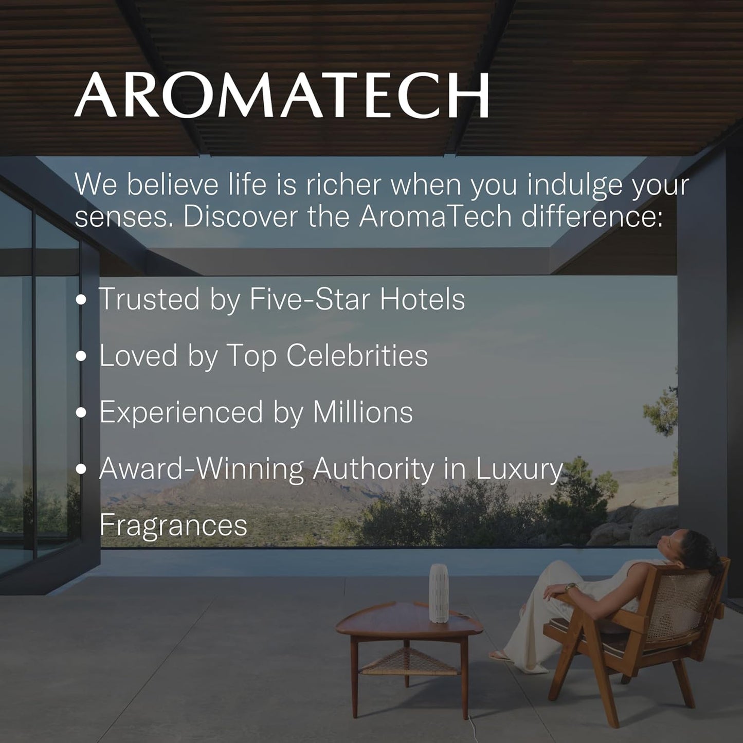 AromaTech Santal Aroma Essential Oil Blend: Luxury Hotel Inspired Aromatherapy with Amber, Vanilla, Cedar & Sandalwood for Ultrasonic Diffusers & Nebulizers - 4 fl oz, 120 mL