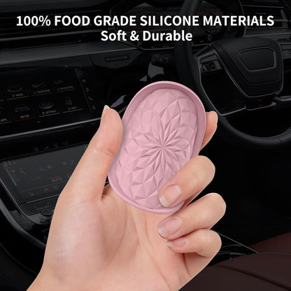 ME.FAN Car Cup Coaster [4 Pack] Silicone Car Coasters/Cup Mats - 2.75In Universal Non-Slip Recessed Car Interior Accessories - Car Cup Holder Insert Coasters Dusty Rose