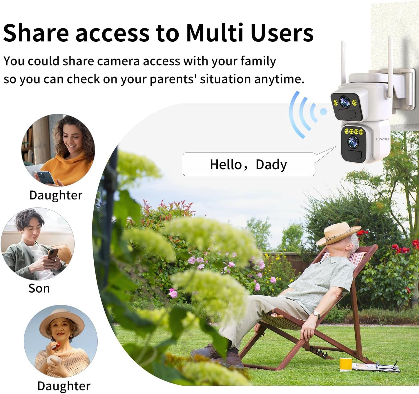 Solar Security Cameras Outdoor Wireless,2.4G/5G WiFi Cameras for Home Security, Dual Lens PTZ Motion Zone,2-Way Audio,Night Vision,Weatherproof,SD/Cloud Storage