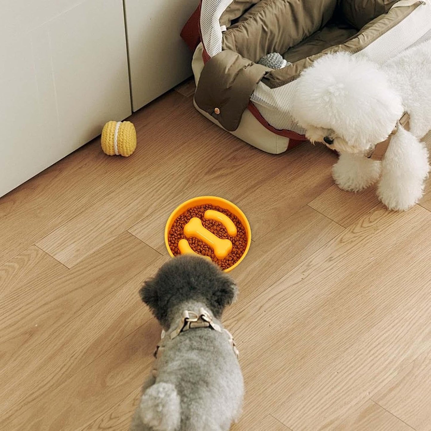 Vbnuyhim Ciotola lenta per gatti, irrigazione e alimentazione lenta, anti-soffocamento, per animali domestici, base antiscivolo, per mangiare sano, per pollo a dadini, manzo a scatti