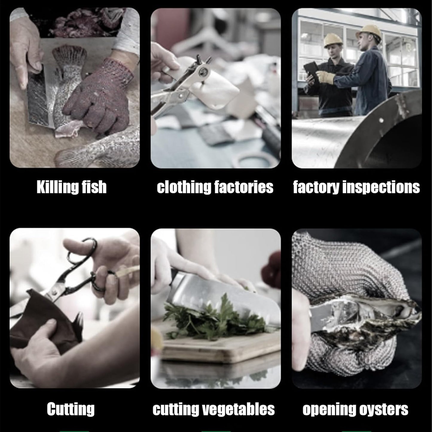Safety Gloves - Cut Resistant Gloves | Steel Wire/PE Garden Work | Finger Protector | Multipurpose Oyster Shucking Tool, Breathable Cutting Mittens For Gardening Fishing