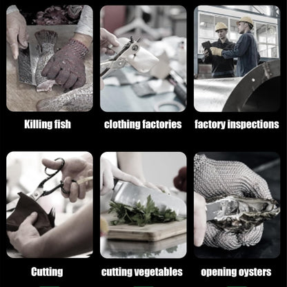 Safety Gloves - Cut Resistant Gloves | Steel Wire/PE Garden Work | Finger Protector | Multipurpose Oyster Shucking Tool, Breathable Cutting Mittens For Gardening Fishing