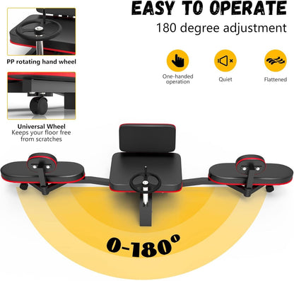 Leg Stretcher, 100kg Stretch Machine, Heavy Duty Steel Frame Equipment Splits Machine, Leg Stretching Training Machine for Home Gym Split Machine Training Fitness with 6 Accessories