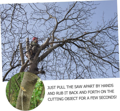 Balacoo 1set Portable Survival Chainsaw Durable Outdoor Cutting Tools for Camping Hiking and Emergency 4pcs
