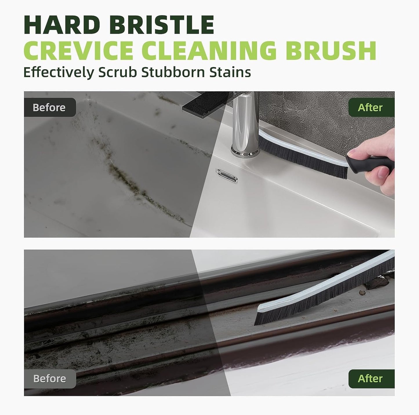 KMOSENIA Cleaning Brush - Hard Bristle Crevice Cleaning Brush for Tight Spaces, Gap Scrub Brush, Bathroom Grout Brush, Thin Cleaning Brushes for Household Use, Home Kitchen Toilet Cleaning Supplies