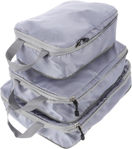 LIFKOME 3Pcs Travel Storage Bag Compression Organizer Bags for Clothes Shoes Toiletries and Lightweight Travel Packing Cubes for Easy Organization